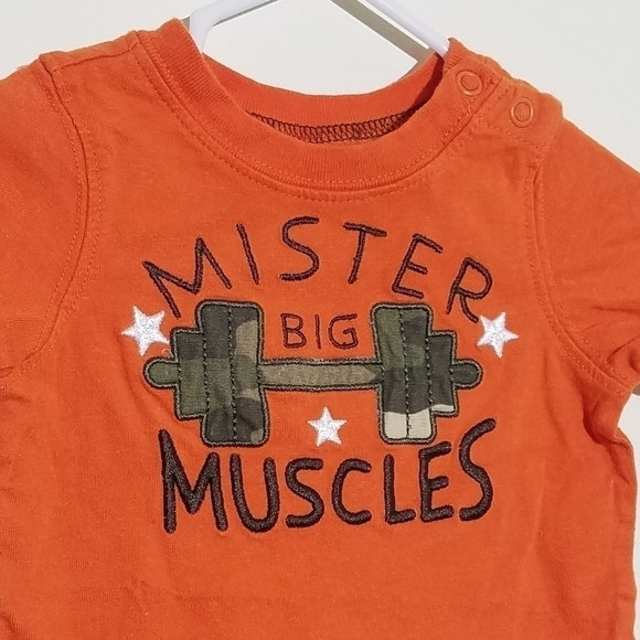 Jumping Beans Weight Lifting Muscles Onesie 3m - Picture 3 of 4
